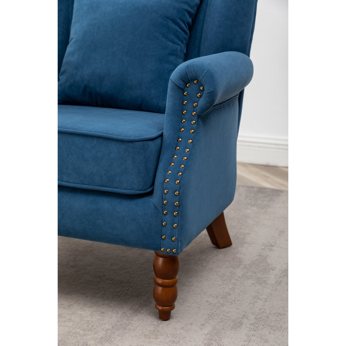 Johnathan 29'' Wide Velvet Wingback Chair